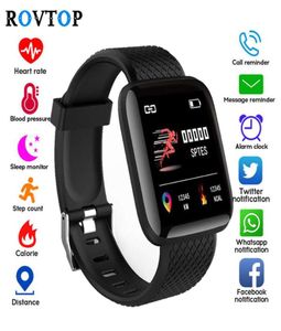 116 Plus Smart Watch Wrist Sports Sports Fitness Pressão articulada CHARAT CHAMAN LEMBERTIMIZINTE DO PEDOMENT D13 PULSÃO DE REGISTA INTELIGADO H4149473