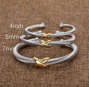 Designer Fashion Schmuck ED X Armband Gold Charme Sliver 925 Sterling Silber Armbänder geflochten