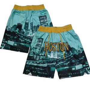 Men's Shorts Men Basketball Shorts Boston Night View Four pocket zippers Embroidery Outdoor Sport Shorts Beach Pants purple 2024 NEW T240507