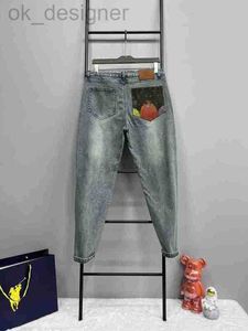 Designer men's jeans Men Black Pants High-end Quality Straight Design Retro Streetwear Casual Sweatpants Designers Joggers fit trousers true