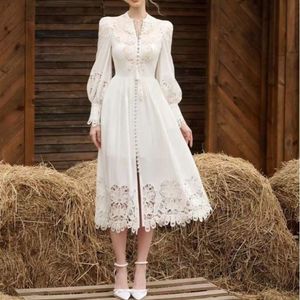 Odefinierad designerklänning Partydress varumärke Viet Nam White spets kjolklänningar för kvinnors kläder Elegant Womandress Högkvalitativ kort klänning Sommar 2024 kläder