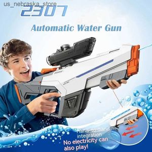 Sandspiel für Wasser Spaß vollautomatische Wassersaugpistole Elektrisches Spielzeug Hochdrucksprinkler Schwimmbad Sommer Outdoor Beach Battle Party Q240408