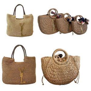 Fashion womens crochet bag Mesh Straw hallow out Grass Large capacity tote Bags Summer large HOBO beach handbag women designer totes shoulder knit purses