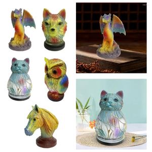 Lâmpadas de mesa Lâmpada de animal Leitura de iluminação artesanato de ornamento Desk Retro