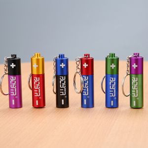 Metal 6-color personalized detachable battery pipe keychain aluminum alloy portable stock Hookahs