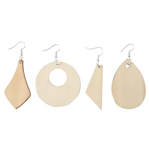 Necklace Earrings Set 120 Pieces Wood Earring Pendant Unfinished Wooden Blanks With Hooks For Jewelry DIY Craft Making
