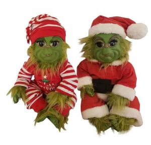 Doll fofo natal 20 cm Grinch Baby Psh Psh Toy para crianças decoração em casa no Natal Presentes Navidad Decor 930569827459995386