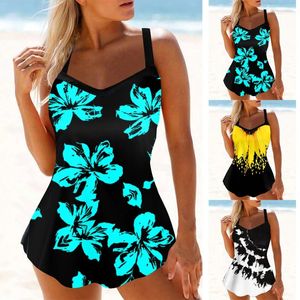 Frauen Badebekleidung Strand Low-Tailled Badeanzug sexy sommer glänzende Blume gedruckte zweiteilige S-6xl