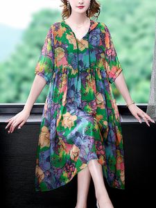 Abiti per feste Donne Boho Purple Slik Sliose Abito Midi Midi Abito Summer Fashion Elegant Casual Vestidos 2024 Corea Vintage Chic Night