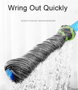 Self Wringing Mop for Wash Floor Squeeze Lazy Spin And Go Home Help Wet Dry Wiper Cleaning Tools Window Round Scrubber Tile 240508