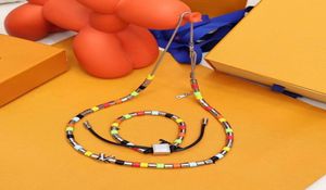 New Italian brand jewelry pop bright color Beaded Necklace men039s and women039s fashion street Bracelet birthday gift9939251