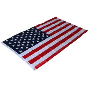 50pcs American Flag 90cmx150cm haftowana flaga USA 90150 cm Flagi Gwiazdy Stripes mosiężne przelotki 35 stóp flagi banerowe Ameryki 9570613