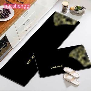 Designer Carpet Bathroom black Kitchen Floor Mat Classic Logo Print Entrance Door Foot Mat Bathroom Water Absorbing Home Decoration Floor Mat 2 pcs set