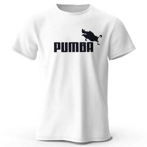 Men's T-Shirts 2024 New Joke The Pumba Printed Mens T-Shirt 100% Cotton Oversized Funny Graphic Tees for Men Summer Tops J240506
