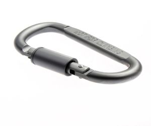 DShaped Camping Carabiner Aluminum Alloy Screw Dark grey Lock Hook Clip Key Ring Outdoor Camping Not For Climbing Tools Accessori8161240