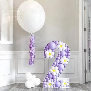 Dekoracja imprezy 119pcs Purple White Żółte lateksowe balony girland arch arch