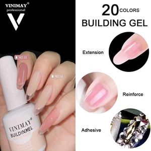 Nail Gel VINIMAY 20 pieces of fast building gel nail extension glue art transparent color finger crystal strengthening Q240507