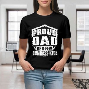 Kvinnors t-shirt im en stolt pappa till en freaking fantastisk dotter på kvinnors skjorta grafisk skjorta avslappnad kort slved kvinnlig t-shirt storlek s-4xl y240506