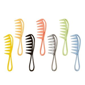 Nova massagem de pente de cabeleireiro cachear de cabaço cacheado de tubarão largo de dente para ferramenta de pente de pente para cabelos para cabelos