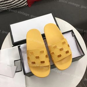 Sunny Fashion Gummi Sandal Slipper Designer Männer Frauen Top -Qualität Sliders Slide Girl New Casual Schuhsäure Pool Strand flache Outdoor -Leinwand Mule Loafer Geschenk mit Schachtel