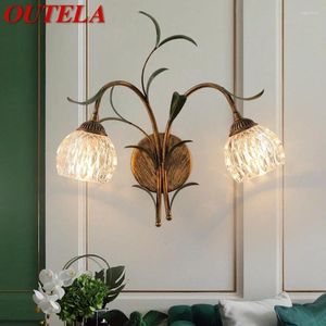 Lampy ścienne Outela Współczesna lampa francuska Pastoral LED Kreatywna salon sypialnia korytarz domowy światło dekoracja