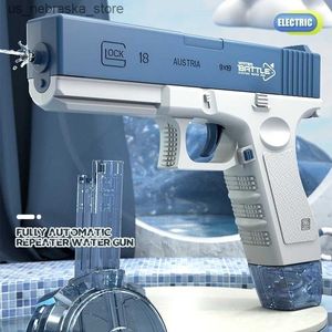 Песчаная игра с водой Fun Hun Toys Electric Glock Pistol Стрельба Полная автоматическая открытая летние игрушки для детей для детей для детей взрослые 75978 230814 Q240408