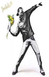 Modern Art Banksy Flower Bomber Resin Figurine England Street Sculpture Statue Polystone Figure Collectible 2112295009866