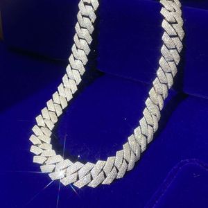 Hip Hop Price 925 Real Gold Full Moissanite Diamond 18K Cuban Link Chains For Man