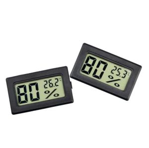 Güncellenmiş Gömülü Dijital LCD Termometre Higrometre Sıcaklık Nem Test Cihazı Buzdolabı Dondurucu Ölçer Monitör Siyah Beyaz Renk LL