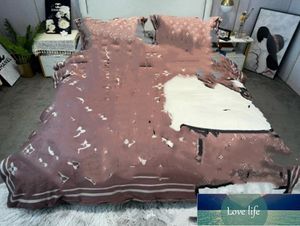 Nova marca de moda de comércio externo, conjunto de quatro peças com comércio exterior arrasado espessado para camas de cama de grande marca