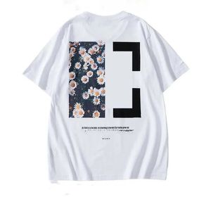 Herren T-Shirt Photo Frame Printing Herren- und Frauen lose Mode atmungsaktiver Trend Casual Street Tops