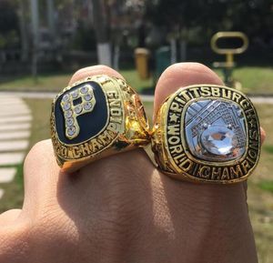 2pc Pittsburgh 1960 1979 Pirate Baseball Team Champions Championship Ring Souvenir Men Fan Gift 2020 whole Drop 9814453