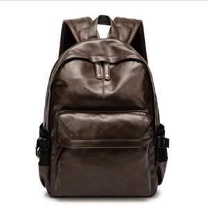 Mens Female Backpack Brand Double Shoulder Bags Male School Bags Leather Shoulder Bag 2416