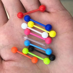 Starose 3pcs 14G DIY Симпатичный язык пирсинг пластиковые шарики Акриловые батончики