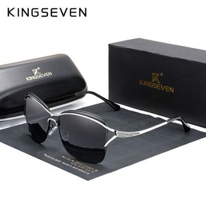Kingseven Retro Bomens Sol Vicos Polarizados de Luxo Luxo Designer Gradiente Lente Óculos de sol Eyewear Para mulheres femininas CX200704 247V