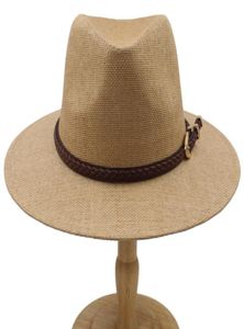 Geniş Kötü Şapkalar Erkek Kadınlar Klasik Saman Panama Yaz Fedora Sunhats Trilby Caps Partisi Açık Mekan Plaj Seyahat Boyutu 7 14 İngiltere L9138021