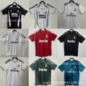 Real Madrid Jersey Home and Away Jersey som bär långärmad Real Madrid Jersey Football Jersey Classic Classic Nostalgia