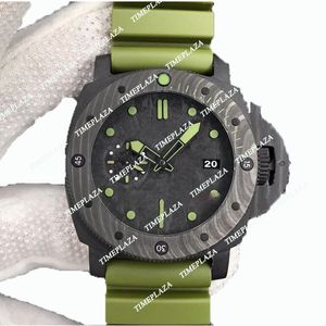 Topquality Men's Watches 47mm Submersible 961 00961 961 00961 Kolfiber Sapphire Mekanisk automatisk herrklocka Wristwatc286R