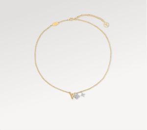 Designer designer girocollo collana oro in argento fiore di fiori 18k oro semplice collana a sospensione canotta in rame gioielli all'ingrosso