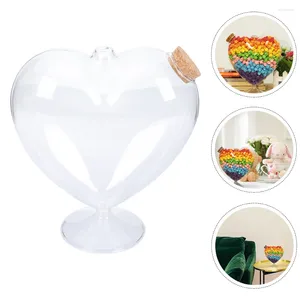 Bottiglie di stoccaggio design cardiaco Candy Container Glass Jar Box Snack Sheol