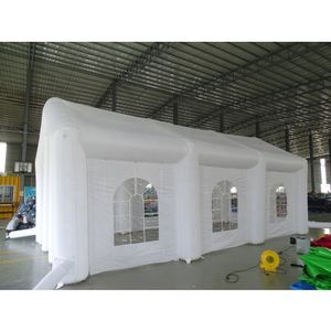 卸売10x10x5m（33x33x16.4ft）卸売り屋外インフレータブルウェディングハウスインフレータブルホワイトイベントパーティーテント販売ポータブル膨張教会のためのホワイトイベントパーティー