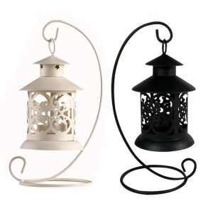 THOTHS 1pc European Vintage Metal Birdcage Candele Lantern Candele Giardino Night Outdoor Tè Outdoor Light Wedding Tavolo Tavolo Disterra