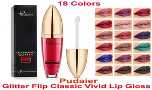 Pudaier Lip Gloss Glitter Liquid Lipstick 18 Colool Classic Livid Lip Gloss Pearlite Makeup Velvet Matte Lipsticks Wodoodporne Diam8045783