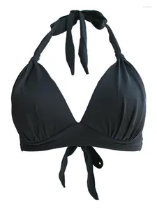 Kvinnors badkläder Big Chest Bikini Single Top Strap Solid Color No Steel Rim Baddräkt Sexig tjej