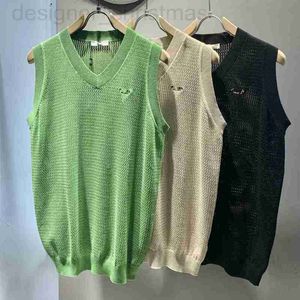 Men's Tank Tops Designer 2024 Summer Silk Cotton Blended V-neck Mesh Tank Top for Men's and Women's Wear BD4L