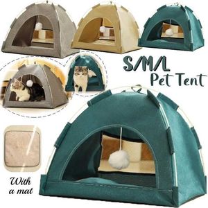 Кошачьи кровати мебель для домашних палаток палатка кошка дома принадлежности товары теплые подушки мебель диван корзин