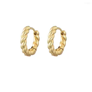 Hoop Earrings 2024 Lost Lady Fashion Round Twist Ladies Ear Same Birthday Gift Trend Jewelry Wholesale