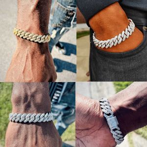 Chain Mens Cuban Bracelet Stainless Steel Rope Chain Set Gift Jewelry Bliced Out Cuban Link Chain High Quality Luxury Bracelet J0508