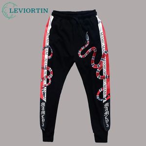 Yılan çok yönlü bir ekleme gotik erkek joggers eşofmanlar 3d baskı yılan hayvan moda fitness vücut geliştirme sokak kıyafetleri pantolon 240426