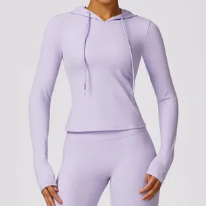 Moletons femininos Moditin 2024 Women Fitness Tops Gym Use Quick Dry Long Sleeve Sleeve Slim Fit Workout Running Running